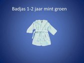 Funnies Badjas met capuchon 1-2 jaar in kleur Mint