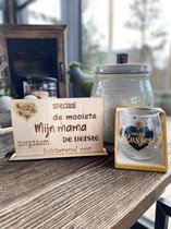 Cadeaupakket Mijn mama (speciaal) + waterwijnglas hartje Heel veel kusjes /moederdag / verjaardag / cadeau / moederdag / moederdag cadeautje / mama / verjaardag / cadeau / geschenk