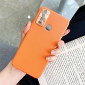 Voor VIVO Y3 / Y17 All-inclusive Pure Prime Skin Plastic Case met Lens Ring Protection Cover (Oranje)