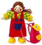 Poppenhuis popje meisje met rugtas