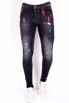 Exclusive Jeans met Scheuren Heren  - 1012 - Zwart