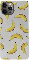 ADEL Siliconen Back Cover Softcase Hoesje Geschikt voor iPhone 12 (Pro) - Bananen Geel