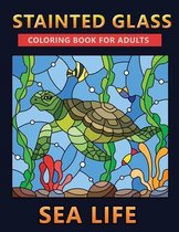 stainted glass coloring book for adults sea life