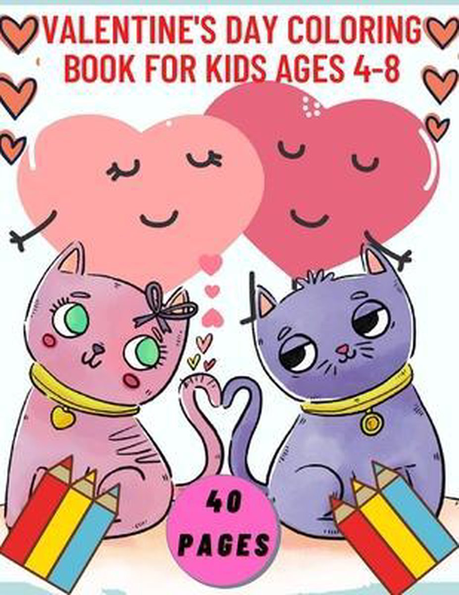 Coloring Book- Valentine's Day Coloring Book For Kids Ages 4-8 - San Sebastian