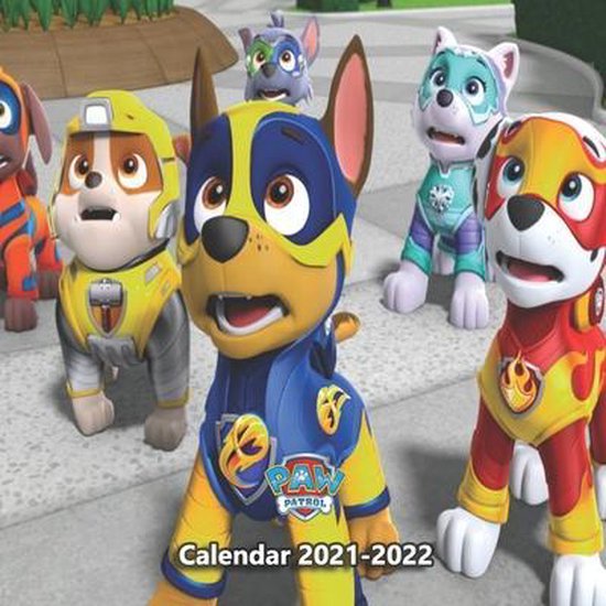 Paw Patrol Calendar 2021 2022 Calendar 2021 2022 With 18 Colored 