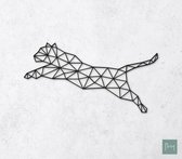Laserfabrique Wanddecoratie - Geometrische Jachtluipaard - Medium - Zwart - Geometrische dieren en vormen - Houten dieren - Muurdecoratie - Line art - Wall art