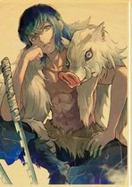 Kimetsu no Yaiba Demon Slayer Inosuke Portrait Anime Manga Poster 42x30cm