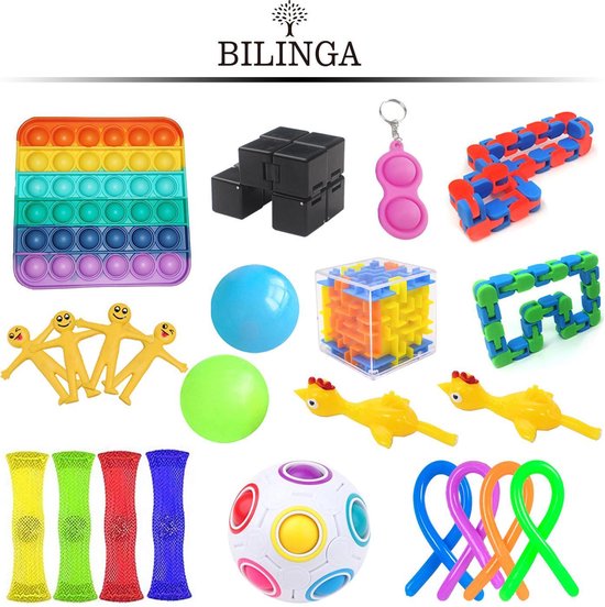 Set A Fidget Toys Pakket 23 stuks Fidget Toys Set Fidget Toys