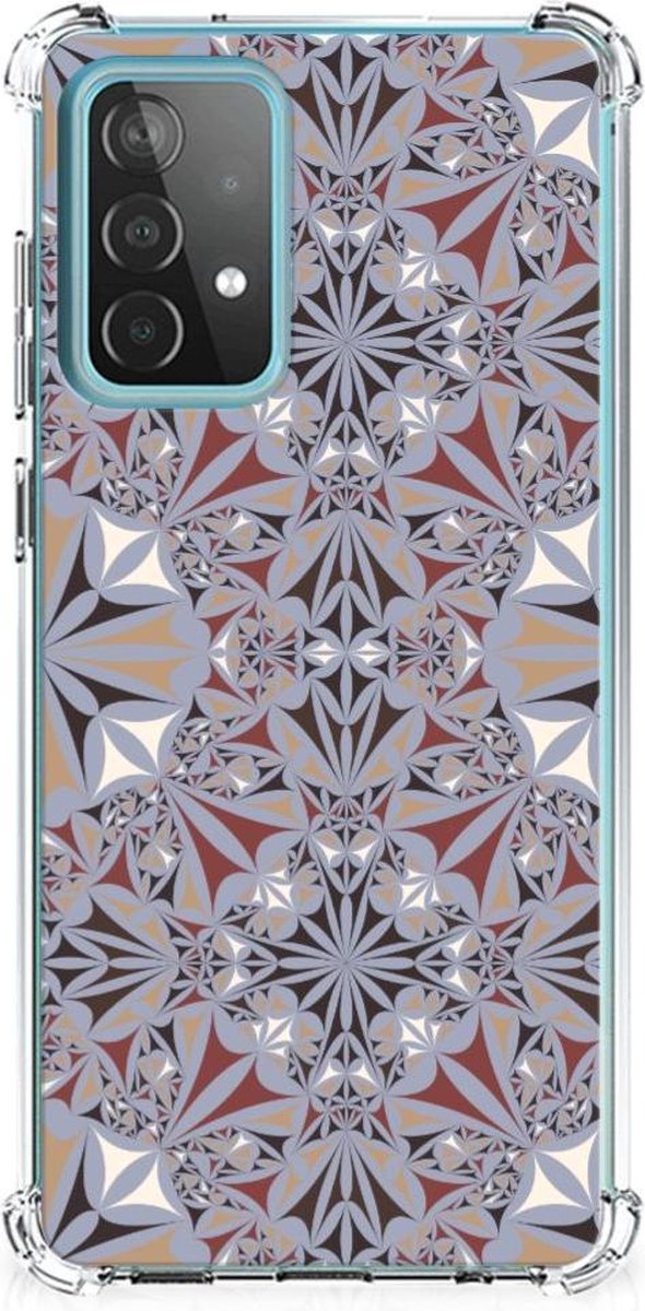 Samsung Galaxy A52 4G/5G Anti-Shock Hoesje Flower Tiles