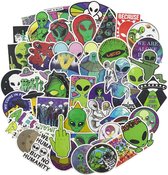 Stickerpakket - Aliens - 50 stuks - Stickers - Laptopstickers - Skateboard - Cool
