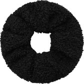 Scrunchie teddy zwart, haaraccessoire