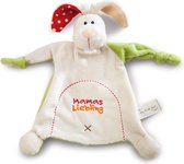 Nici Knuffeldoekje Rabbit 25 X 25 Cm Pluche Wit/groen