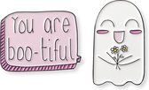 You are beautiful pin | boo-tiful | schattige geest | Emaille broche