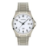 Adora horloge met datum volledig titanium zilverkleurig/wit AB6347