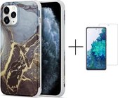Luxe marmer hoesje voor Samsung Galaxy S20 | Marmerprint | Back Cover + 1x screen protector