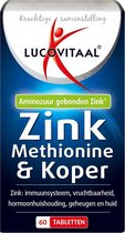 Bol.com Lucovitaal Zink Methionine & Koper Voedingssupplement - 60 tabletten aanbieding