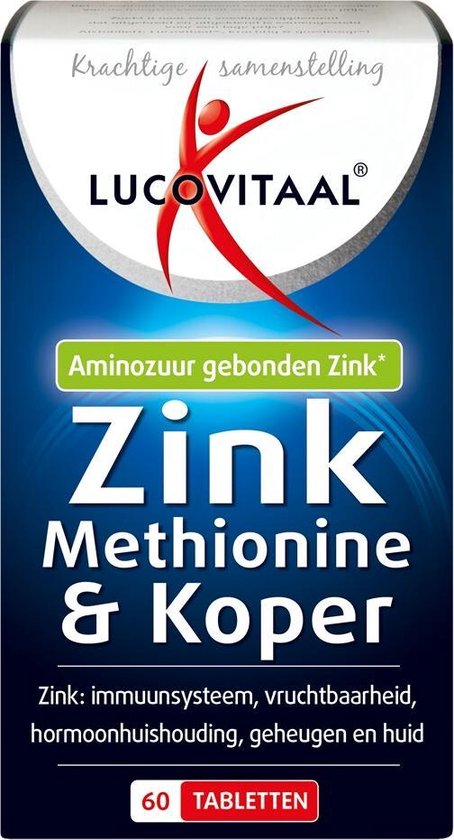 Lucovitaal Zink Methionine & Koper Voedingssupplement - 60 tabletten - Lucovitaal