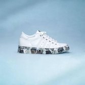 Rollerbird quick - sneakers - dames - leer - Wit - Black NK Base - maat 39