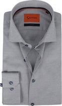 Suitable Overhemd WS Stippen Donker Wit - maat 43