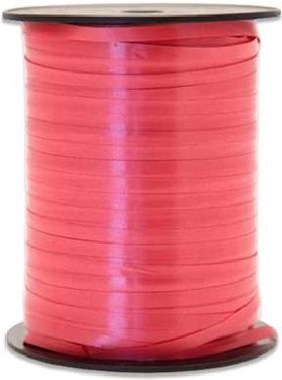 Lint polyband ballonlint rood 5mm x 500 meter.