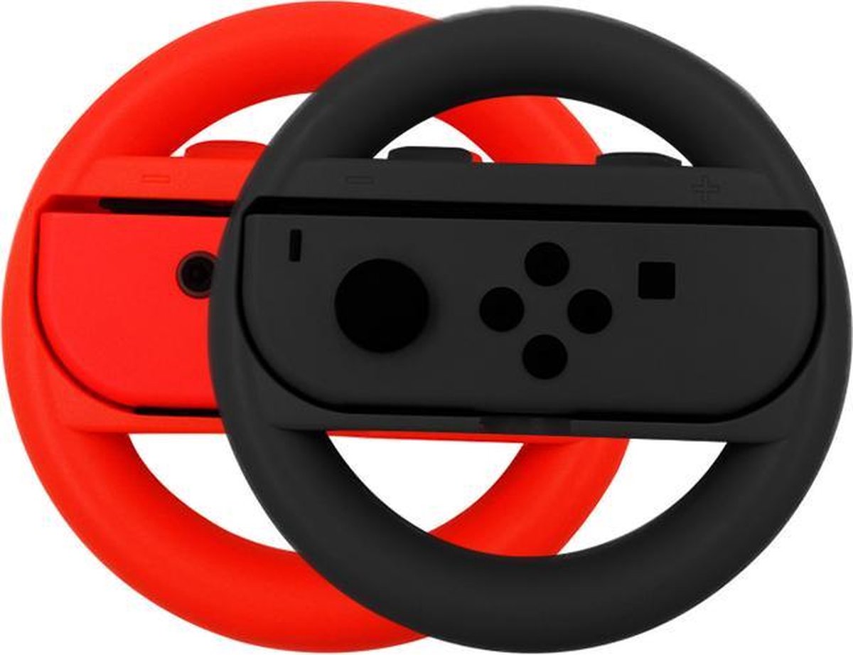Switch stuur voor Joy-Con - 2 stuks - Zwart/Rood - Nintendo Switch Accessoires - Geschikt voor Ninte