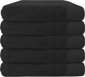 EM Bath Premium Badlaken Zwart 70x140cm 650 g/m2 - Set van 5