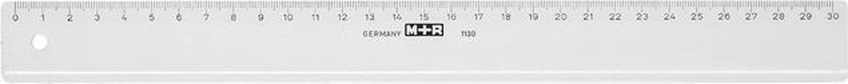 Liniaal 30cm M&R 1130/000 Transparant - mobius en ruppert