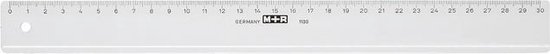 Liniaal 30cm M&R 1130/000 Transparant
