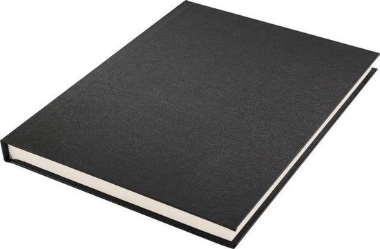 Kangaro - Dummyboek - A5 - zwart - 160 blanco pagina's - hard linnen cover - K-5306 - Kangaro