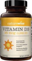 NatureWise - Vitamine D3 1000 IU (25 mcg) - 360 stuks (jaarvoorraad)