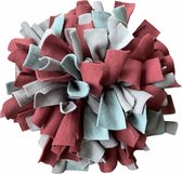 Snuffelmat 45 x 45 cm steenrood/grijs/groen hond, kat, konijn