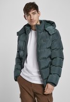Urban Classics Puffer winterjas -S- Hooded Groen