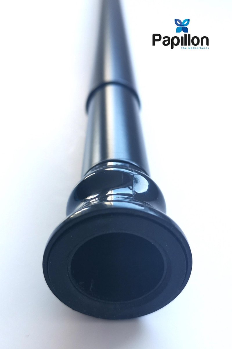 Douchegordijnstang 90170 cm uitschuifbaar Zwart