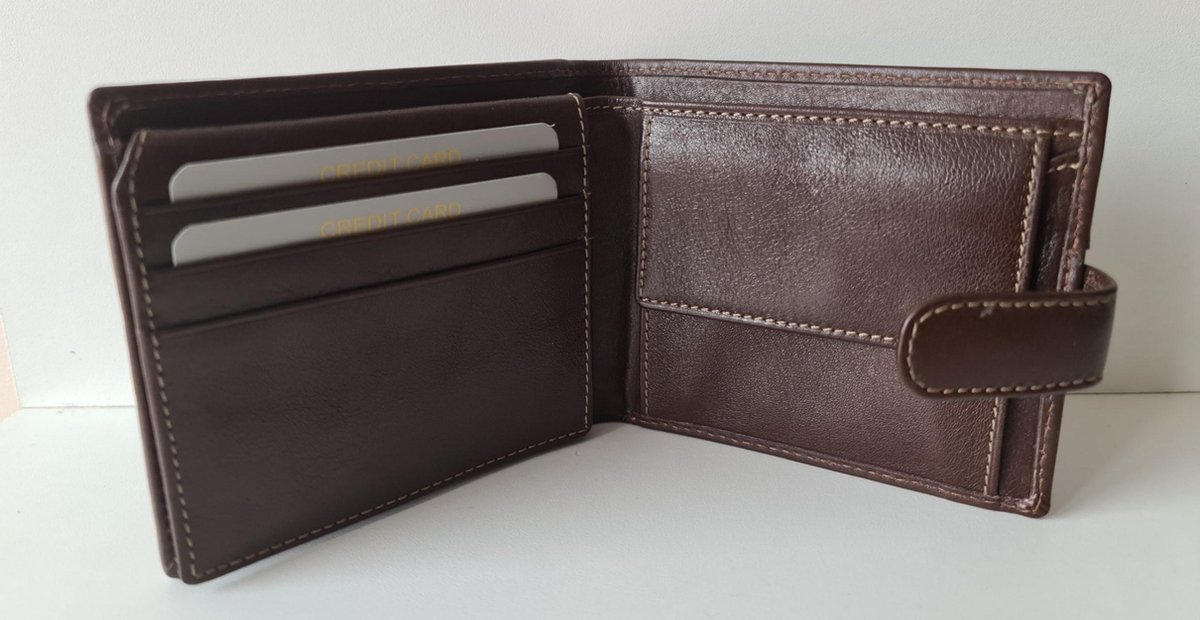 Flexloop Leren Billfold - Laag Model Groot - Dark Brown