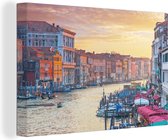 Canvas Schilderij Architectuur - Venetië - Kanaal - 120x80 cm - Wanddecoratie
