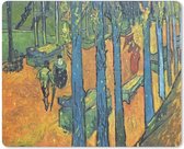 Muismat Vincent van Gogh 2 - Les Alyscamps - Schilderij van Vincent van Gogh muismat rubber - 23x19 cm - Muismat met foto