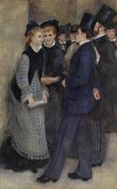 Kunst: Leaving the Conservatory, 1876–1877 van Pierre-Auguste Renoir. Schilderij op aluminium, formaat is 45x100 CM
