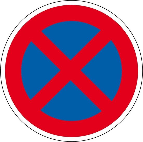 Vloersticker verboden stil te staan, 750 mm