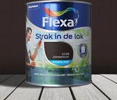 Flexa Strak In De Lak Acryl Zijdeglans Donkerbruin 1018 - Lakverf - Dekkend - Binnen - Water basis - Zijdeglans
