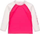 Snapper Rock - UV Rash Top voor meisjes - Longsleeve - Lipstick - Roze/Wit - maat 140-146cm