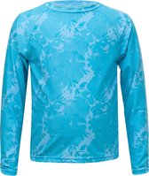 Snapper Rock - UV Zwemshirt - Long Sleeve - Blue Leaf - Turquoise - maat 116-122cm