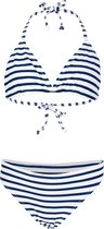 JUJA - Bikini voor meisjes - Stripy - Wit/Blauw - maat 134-140cm