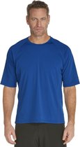 Coolibar UV zwemshirt korte mouwen Heren - Blauw - Maat L