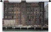 Wandkleed Verlaten gebouwen - Verlaten gebouw in New York Wandkleed katoen 180x120 cm - Wandtapijt met foto XXL / Groot formaat!