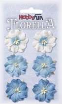 FLORELLA-Bloemen blauw, 3,5cm