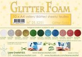 LeCrea - Glitter foam 10 vel A4 - goud 25.5251