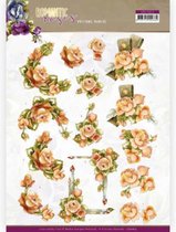 Orange Rose - Romantic Roses 3D Cutting Sheet by Precious Marieke 10 stuks