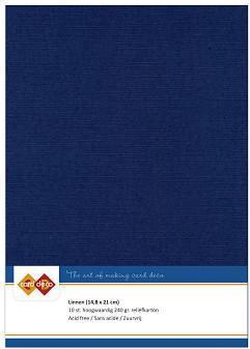 Creativ Company Papier cartonné A4, 10 feuilles, Bleu foncé