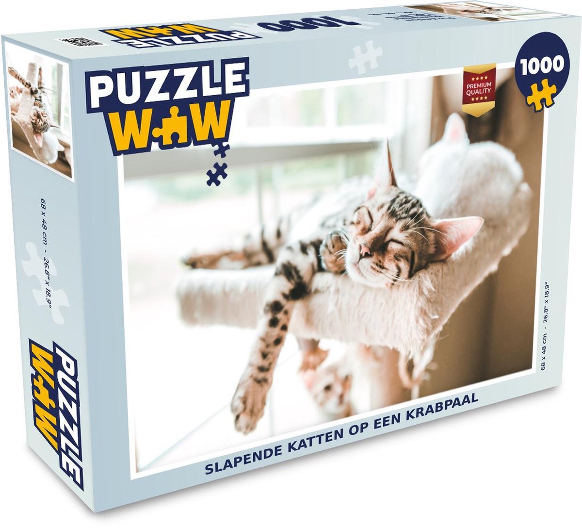 Puzzle 1000 Pièces 'Chat à La Plage' - Pour Adultes Et Enfants, Dimensions 70 X 50 Cm, Neuf