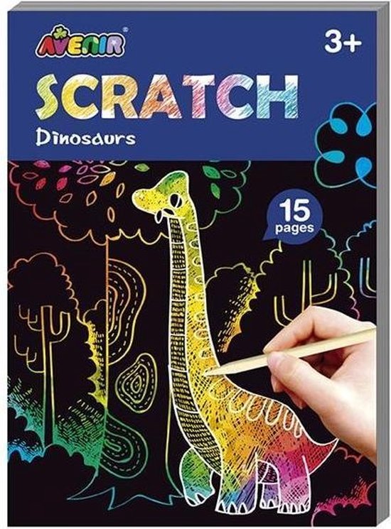 Mini Krasplaatjes boek - Dinosaurus